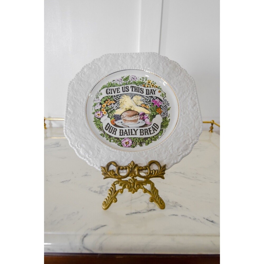 Vintage Lord Nelson Ware Give us This Day Our Daily Bread Decorative Plate God